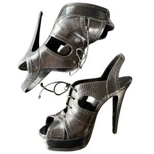 Yves Saint Laurent Calfskin Tribute Tripon 105 Platform Heels Womens Sz 40 EU